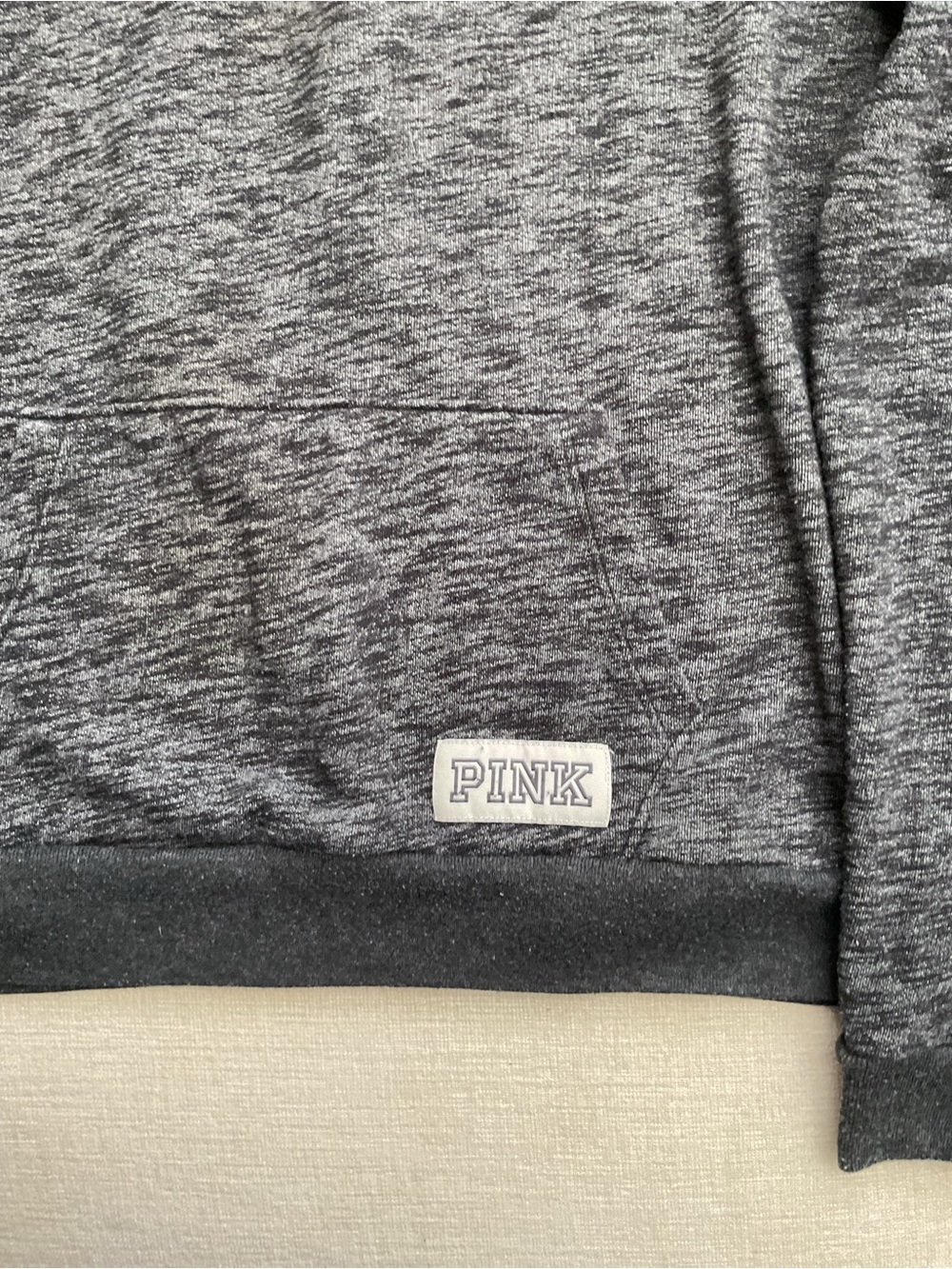 PINKw Victoria's Secret Charcoal Gray Quarter-Zip Pullover Sweater - Picture 2 of 4